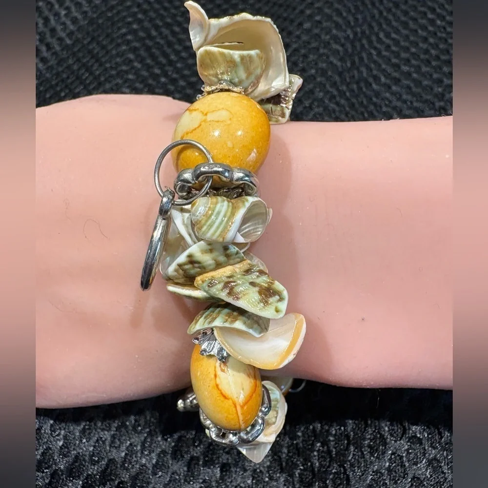 Boho Chic Shell & Gemstone Charm
Bracelet - Picture 5 of 8